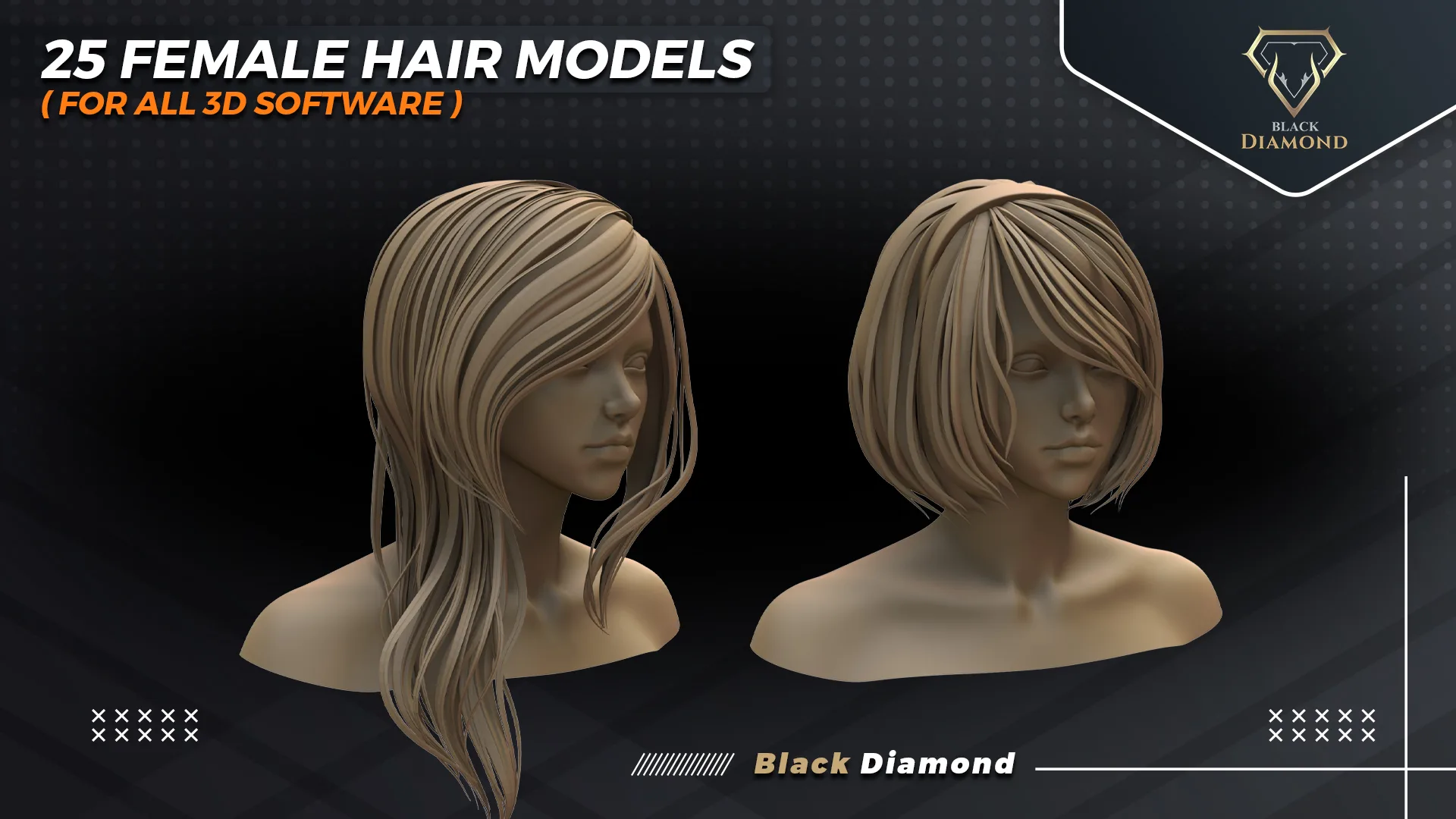 25 Hair Models ( All 3d Software )