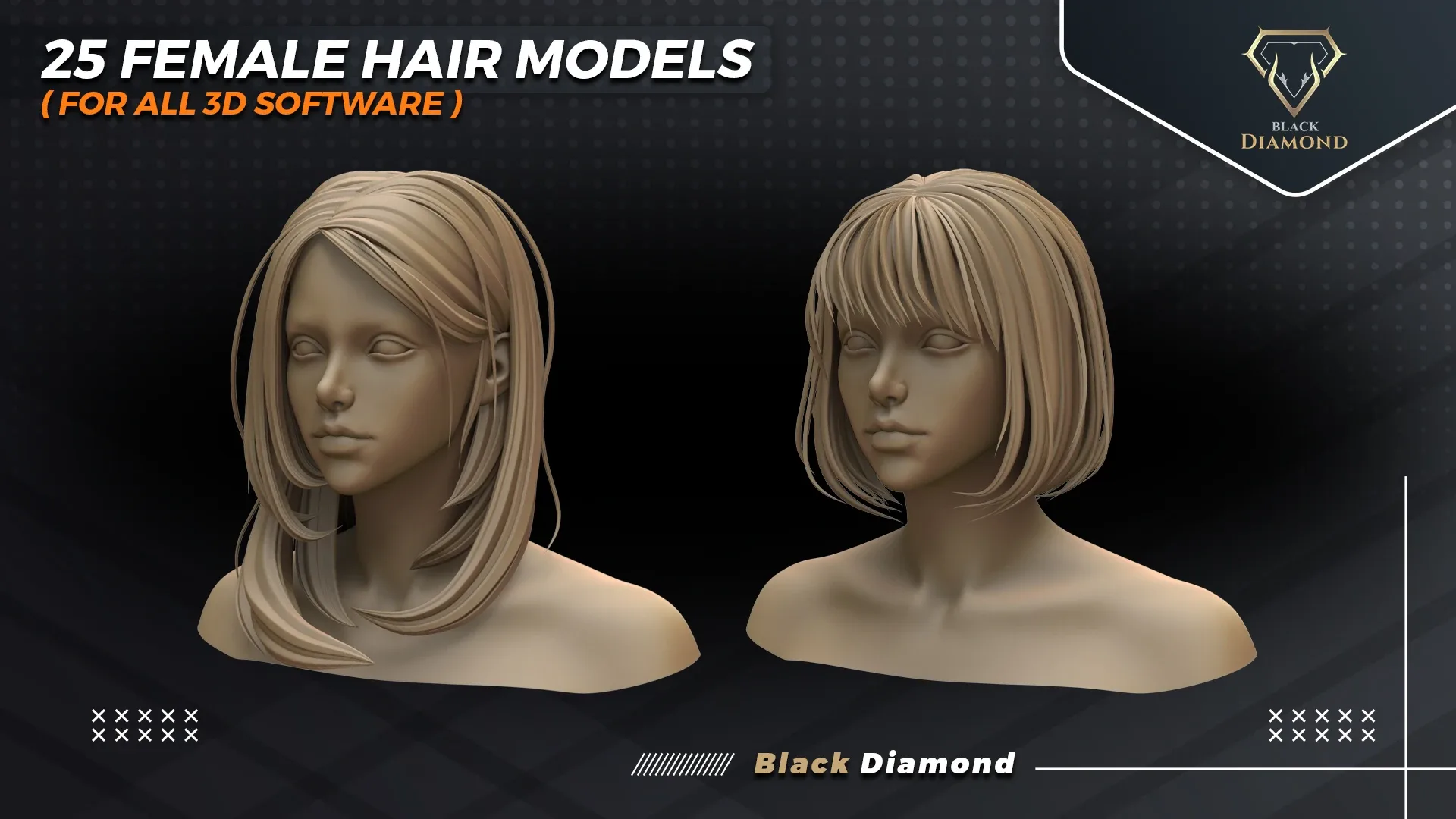 25 Hair Models ( All 3d Software )