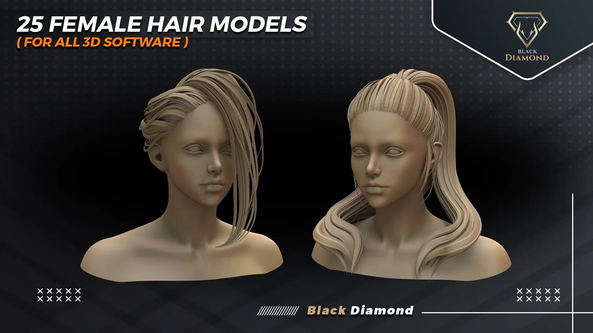 25 Hair Models ( All 3d Software )