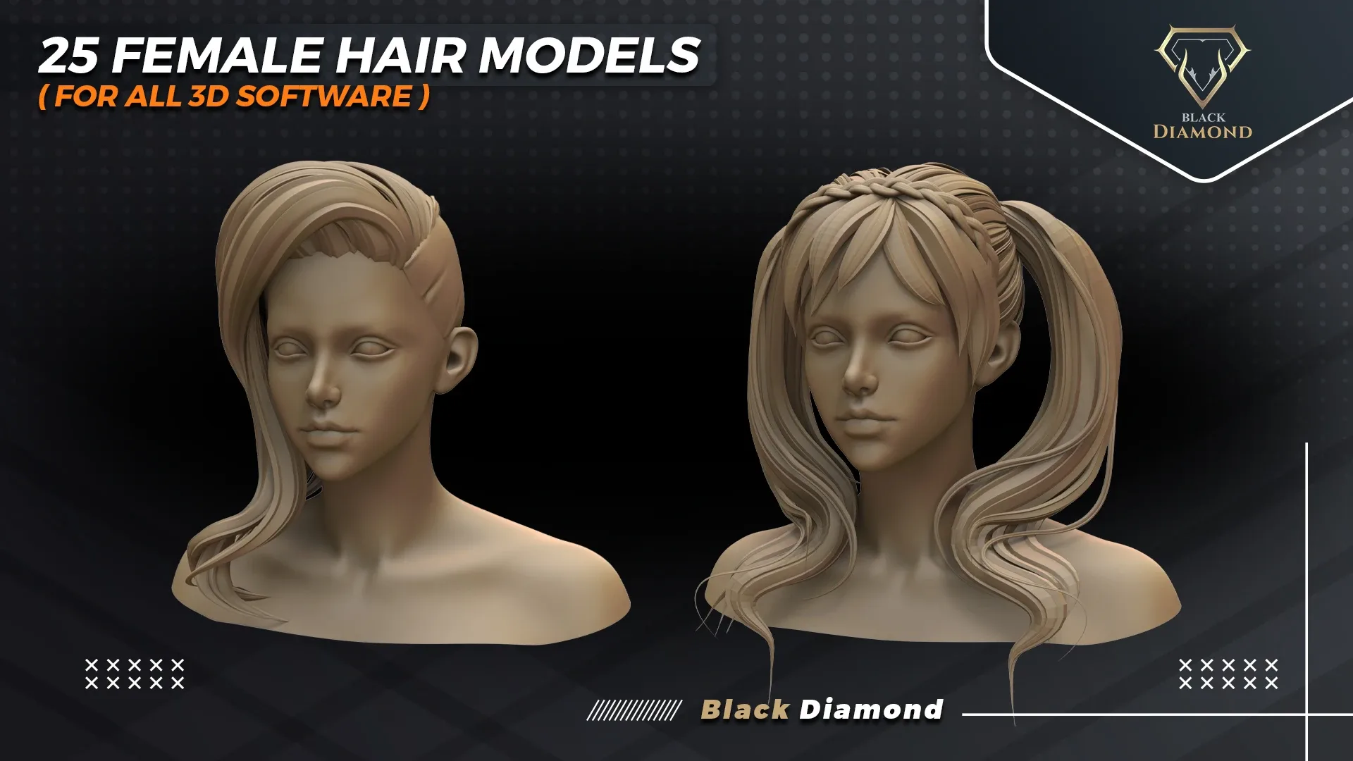 25 Hair Models ( All 3d Software )