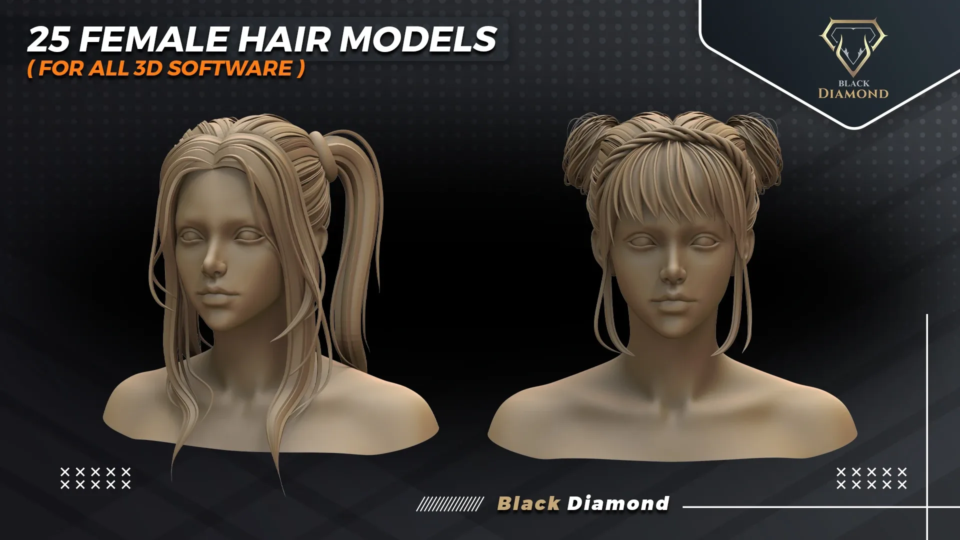 25 Hair Models ( All 3d Software )