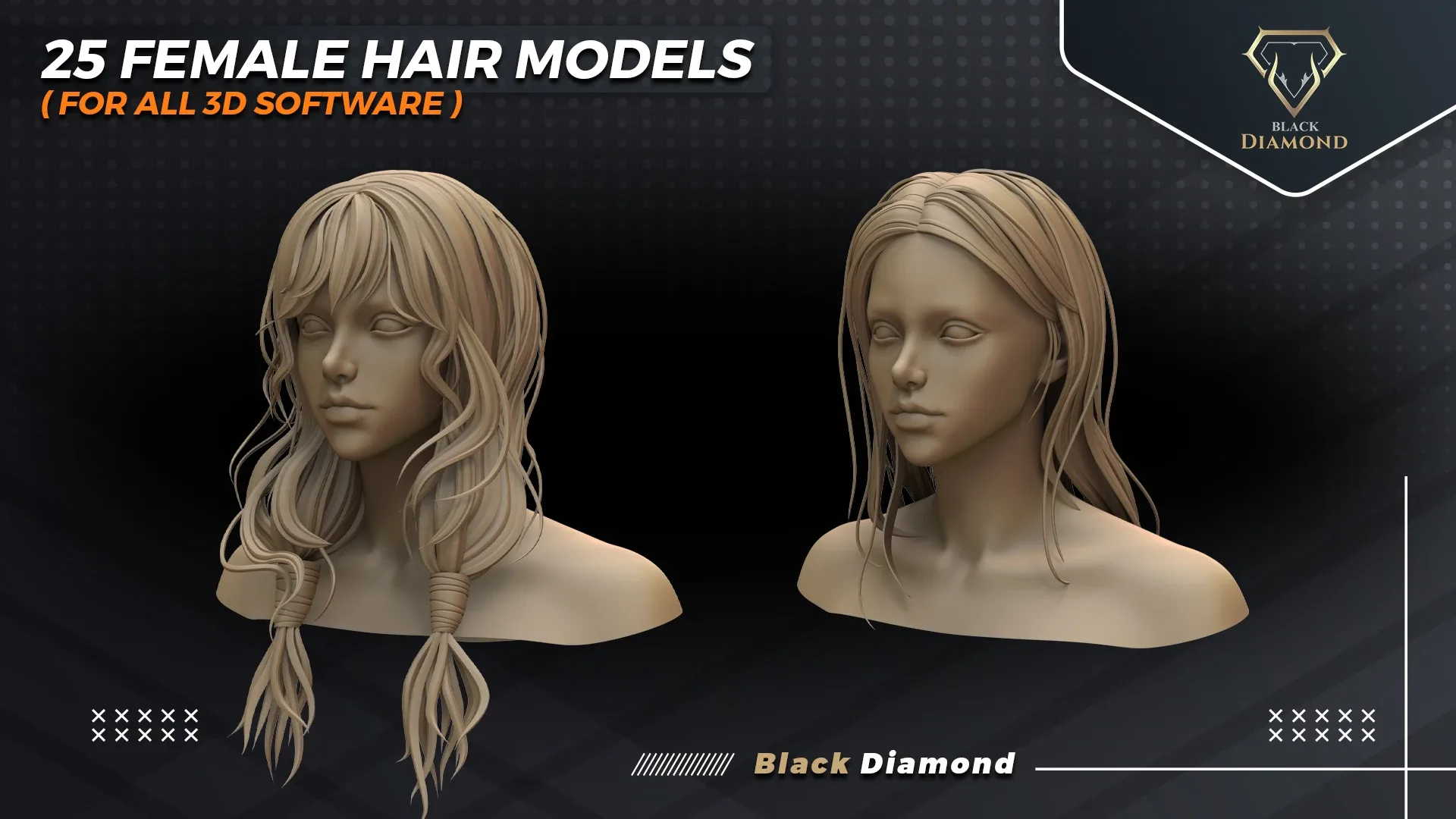 25 Hair Models ( All 3d Software )