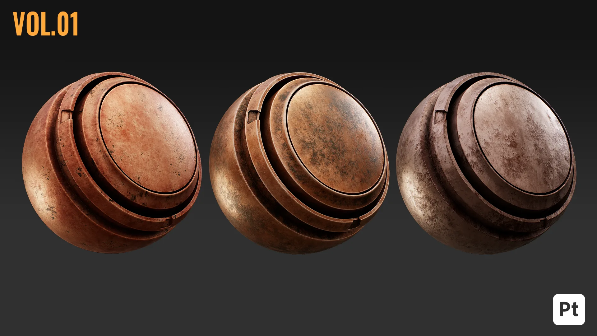 30 METAL SMART MATERIAL & PBR TEXTURE - VOL 01