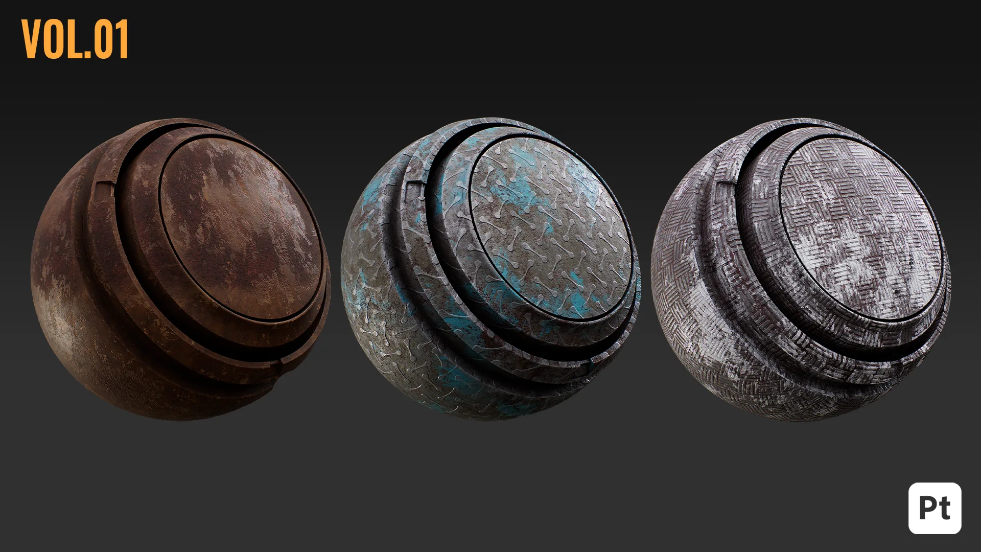 30 METAL SMART MATERIAL & PBR TEXTURE - VOL 01