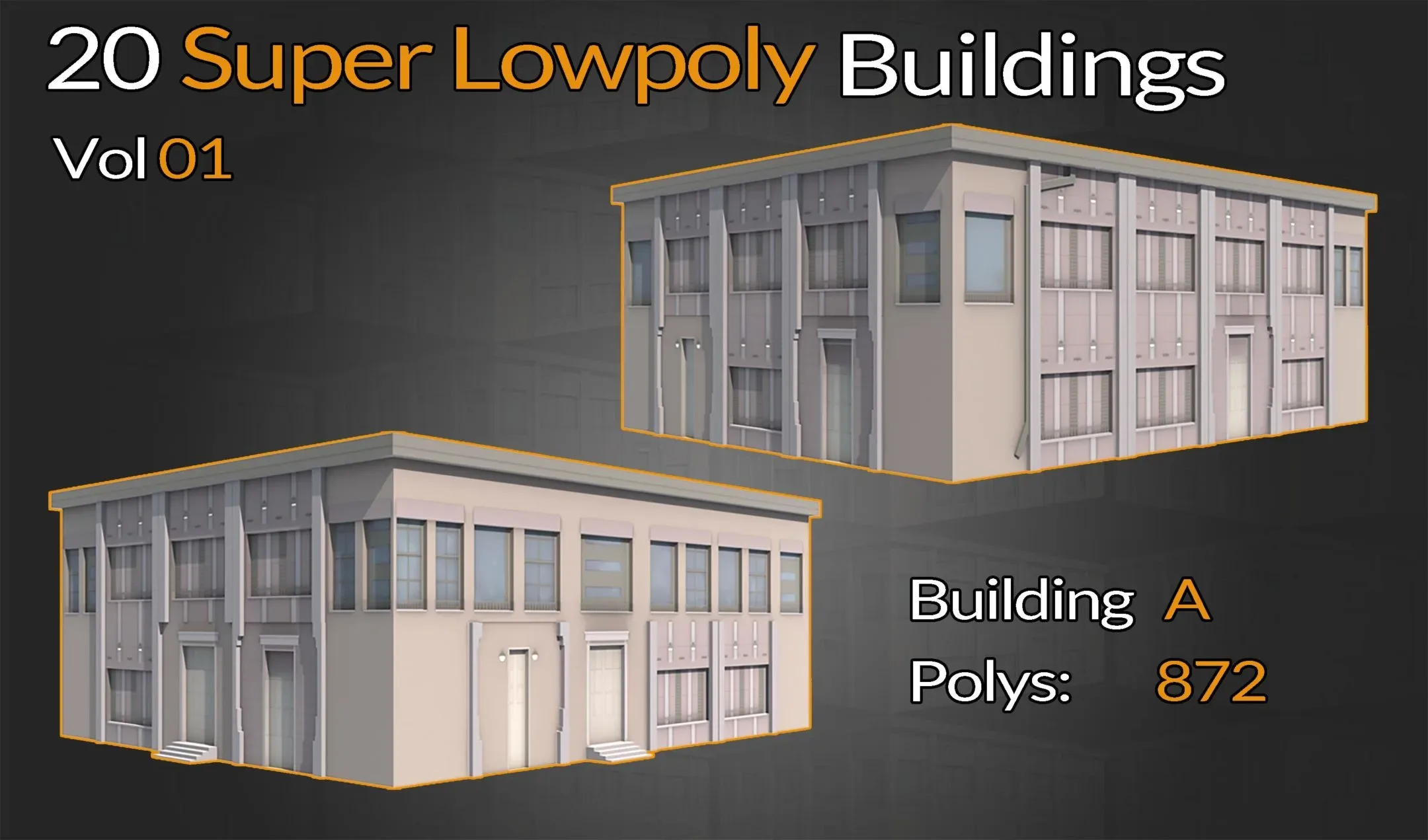 20 Super Low-Poly buildings