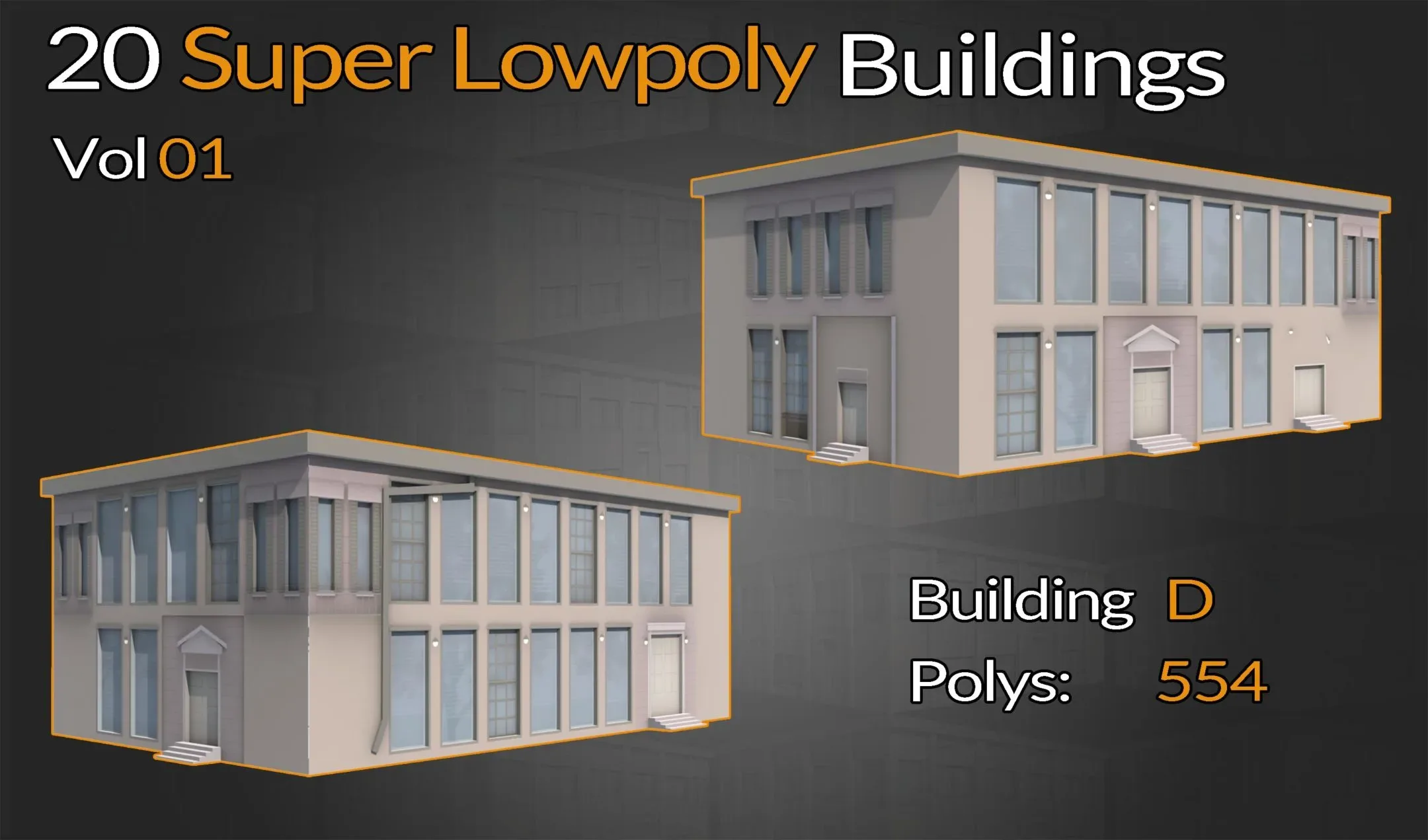 20 Super Low-Poly buildings