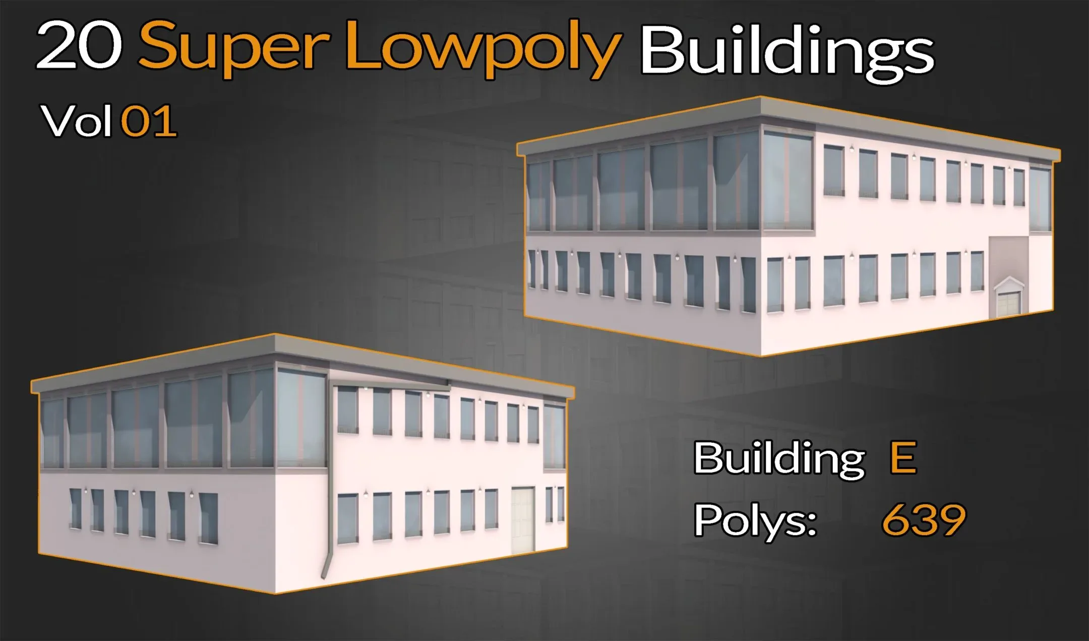 20 Super Low-Poly buildings