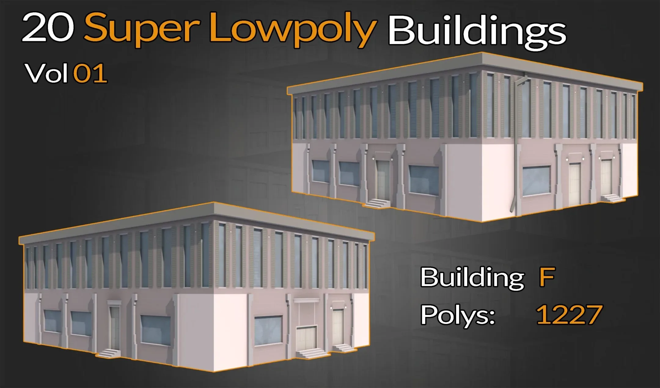 20 Super Low-Poly buildings