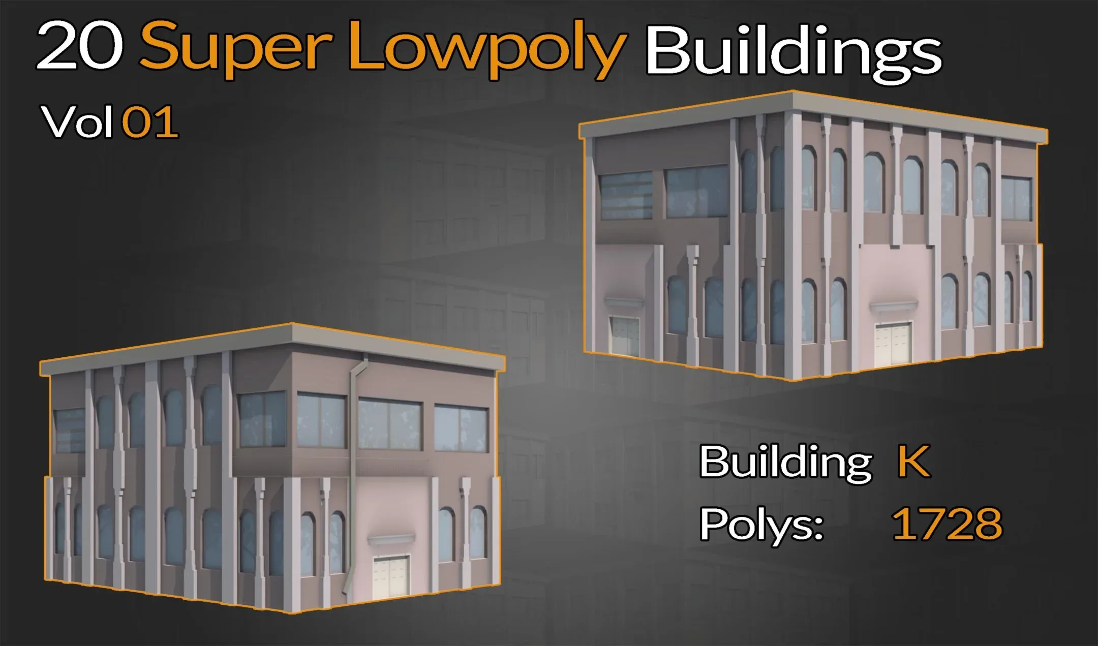 20 Super Low-Poly buildings