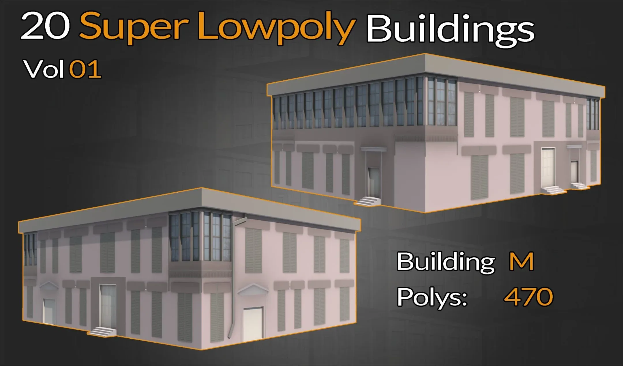 20 Super Low-Poly buildings