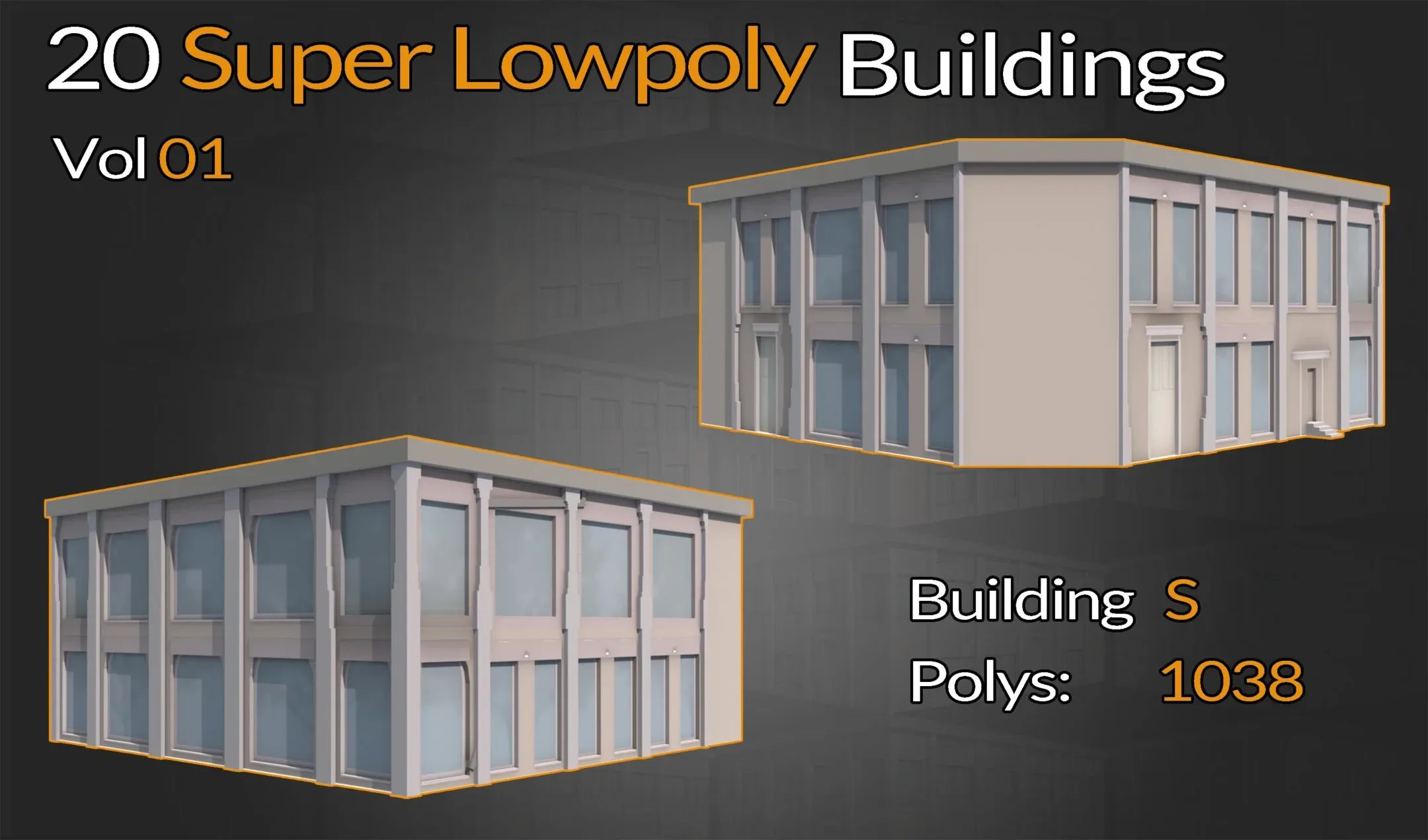 20 Super Low-Poly buildings