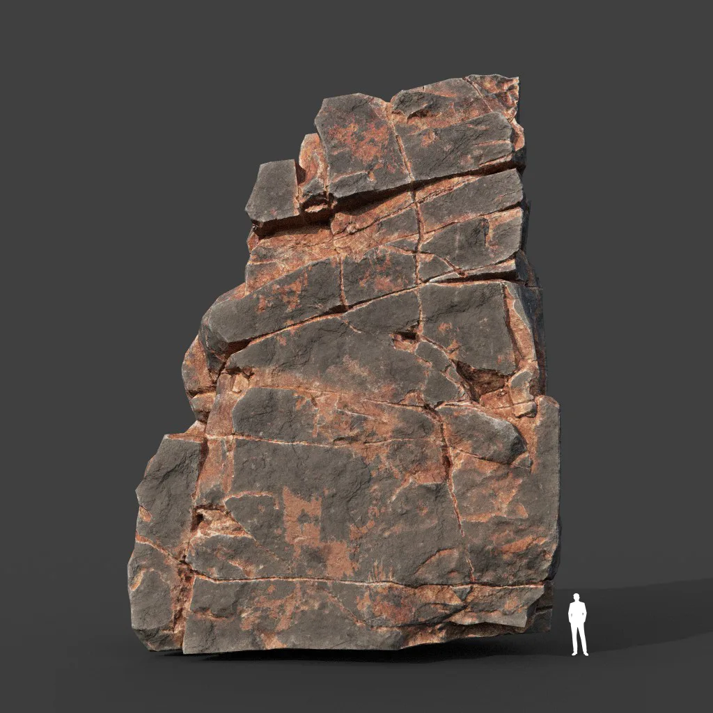 Low poly Desert Cracked Modular Rock 220106