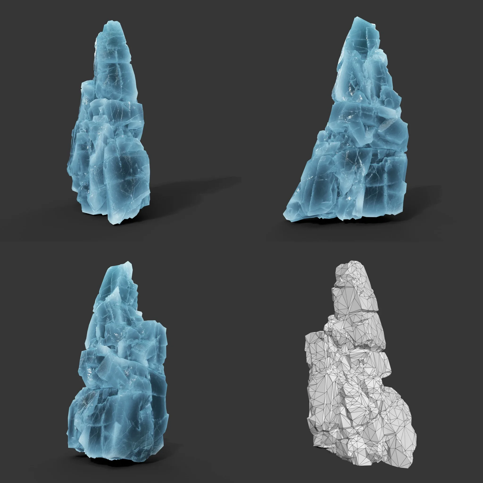 Low poly Ice Block Modular 210811