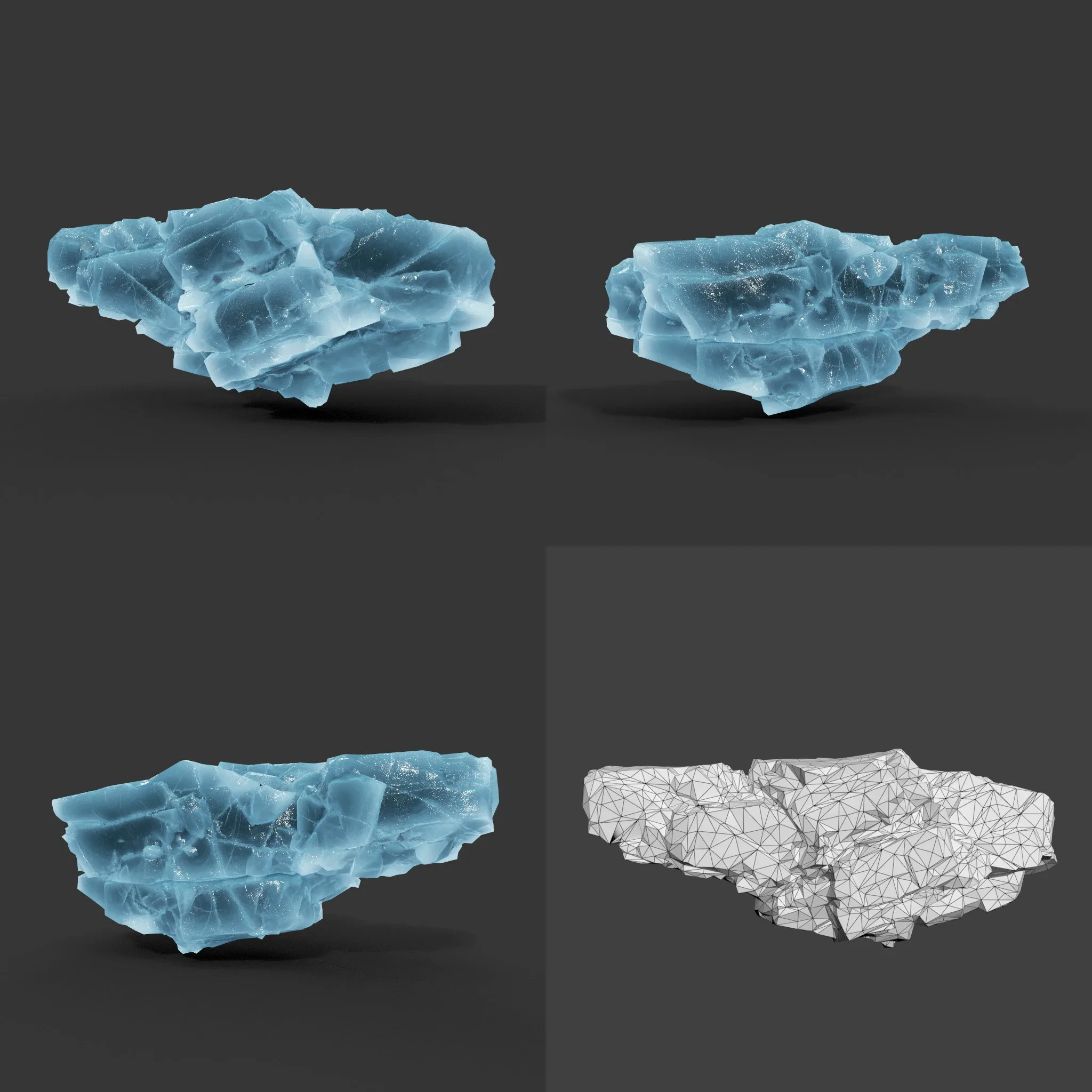 Low poly Ice Block Modular 210811