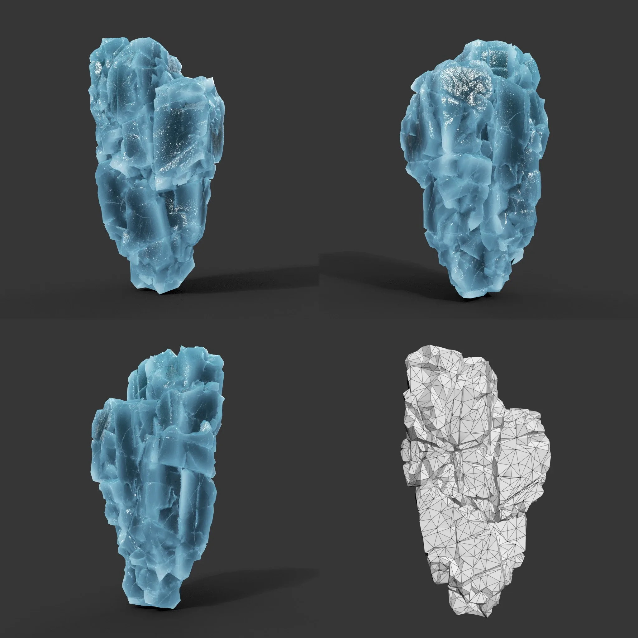 Low poly Ice Block Modular 210811