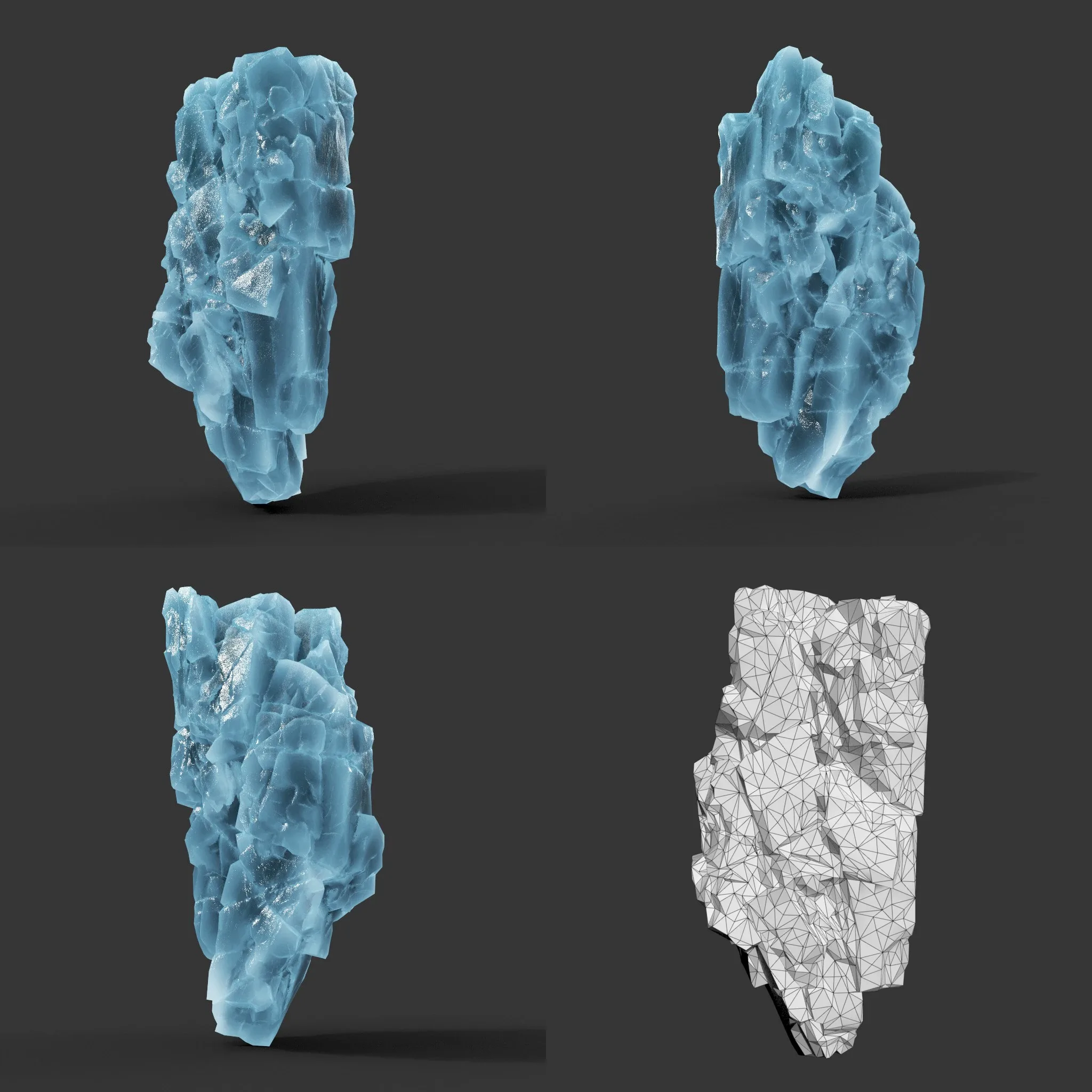 Low poly Ice Block Modular 210811