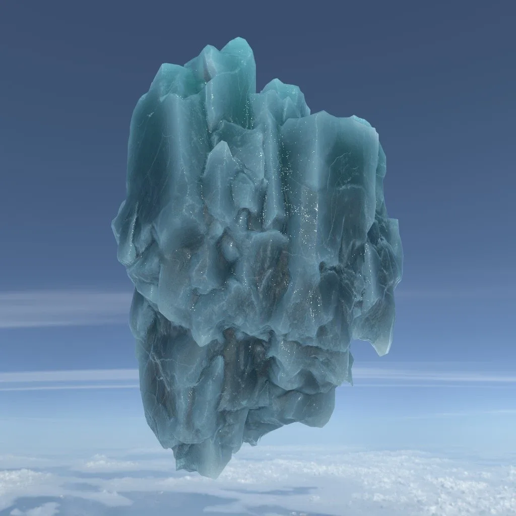 Low poly Floating Frozen Iceberg 211207