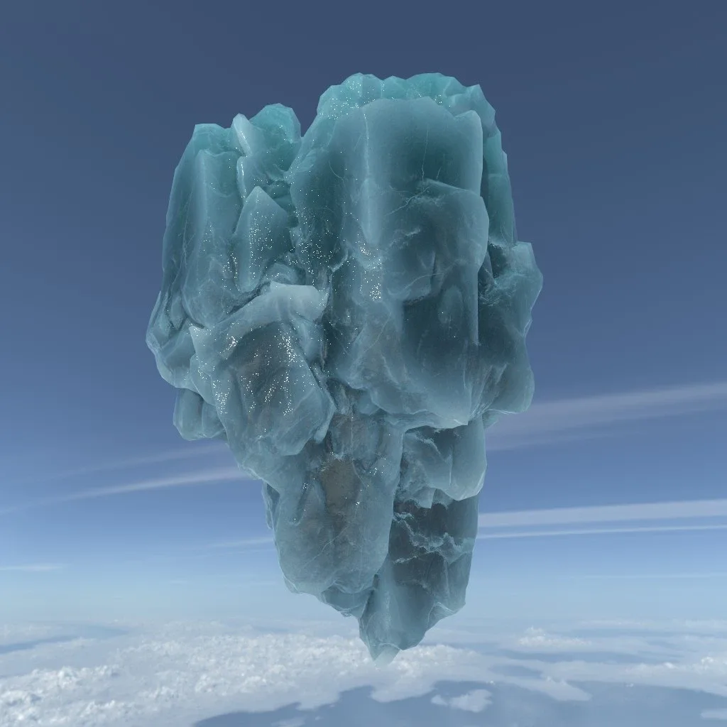 Low poly Floating Frozen Iceberg 211207