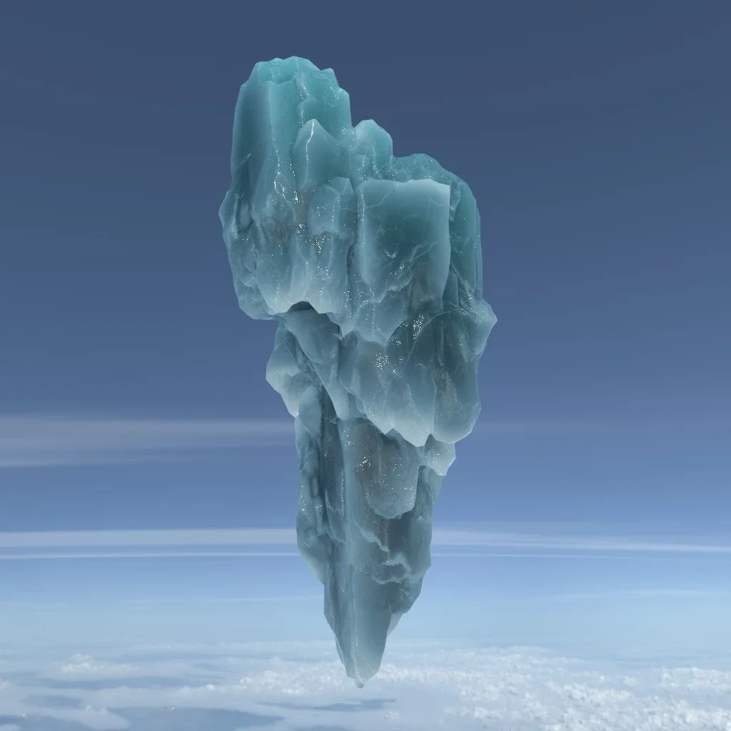 Low poly Floating Frozen Iceberg 211207