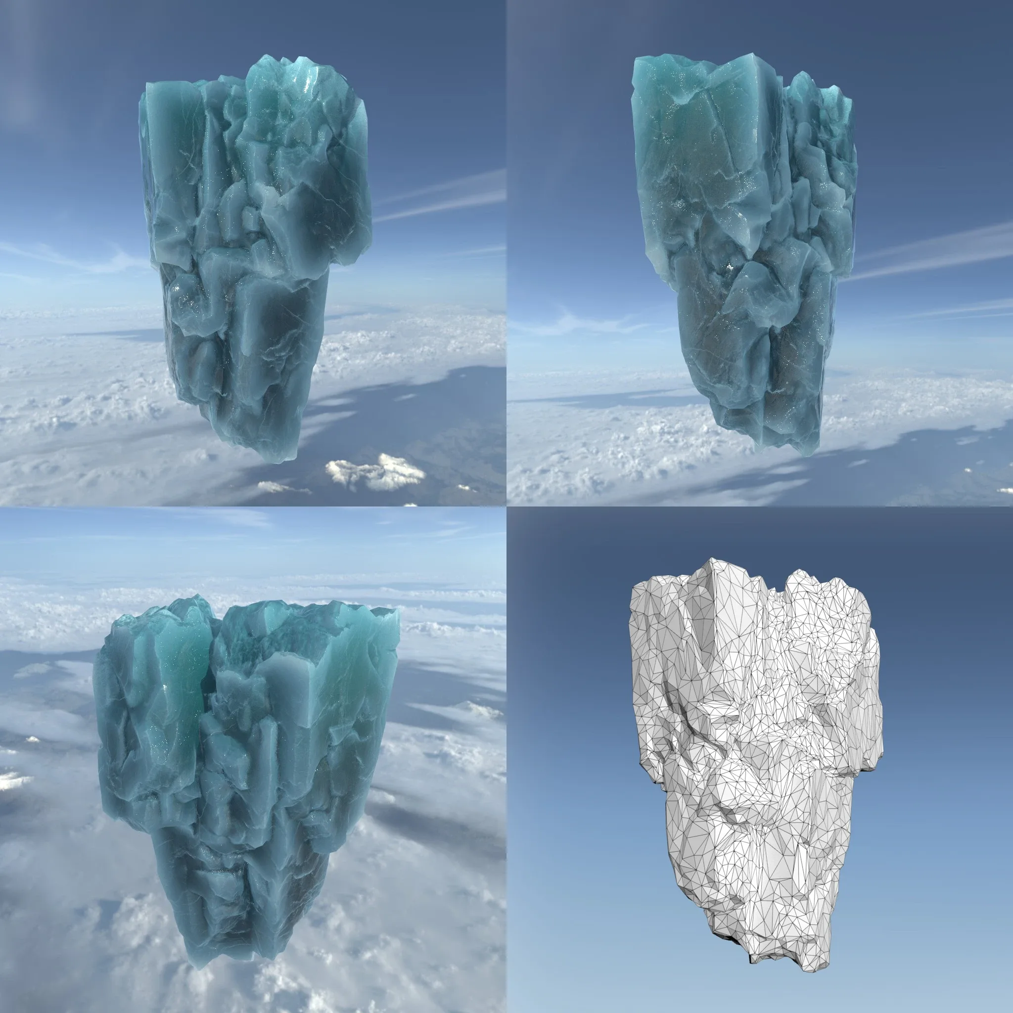 Low poly Floating Frozen Iceberg 211207