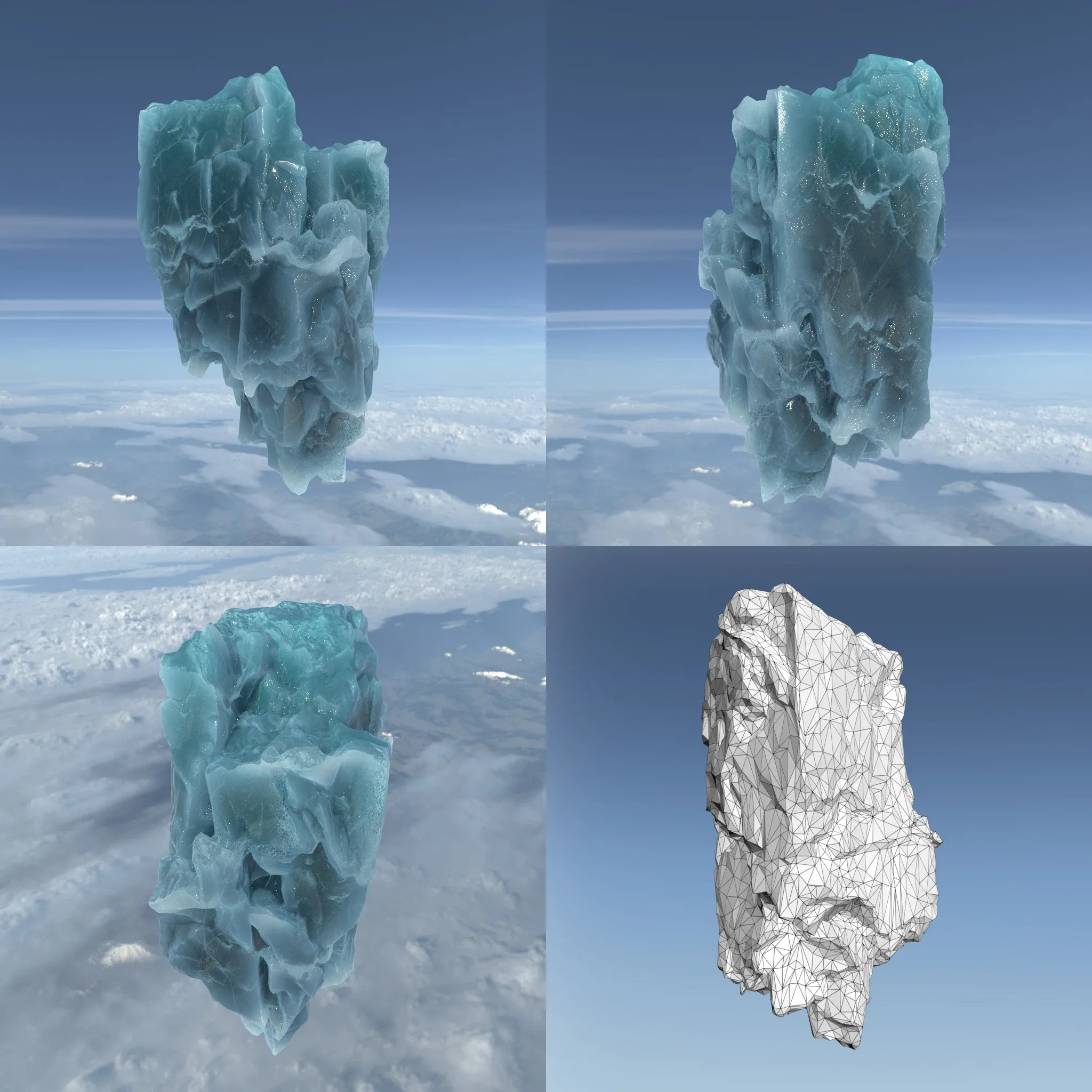 Low poly Floating Frozen Iceberg 211207