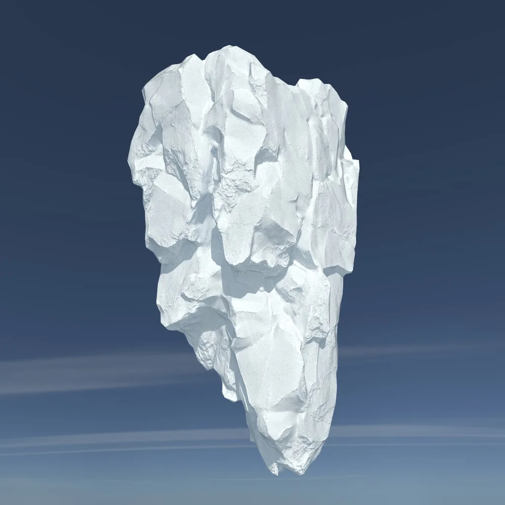 Low poly Floating Snow Iceberg 211207