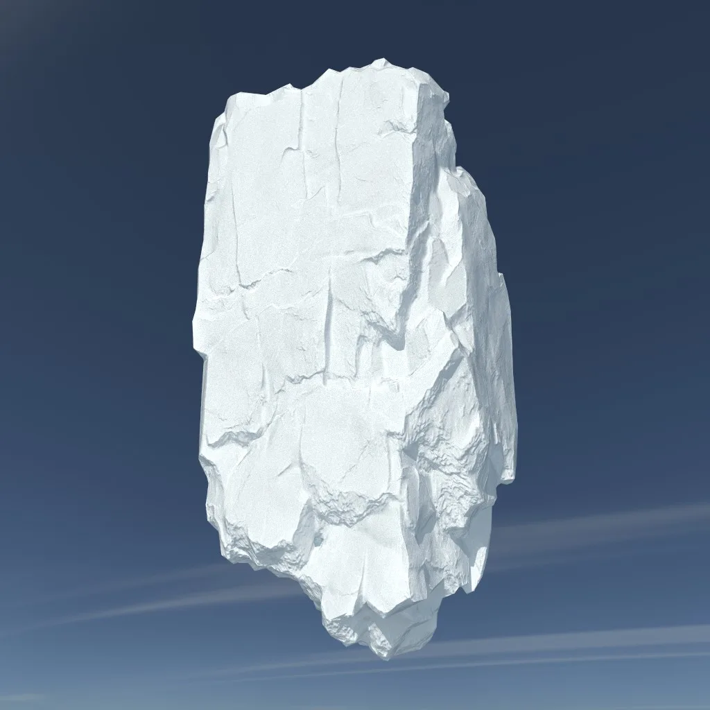 Low poly Floating Snow Iceberg 211207