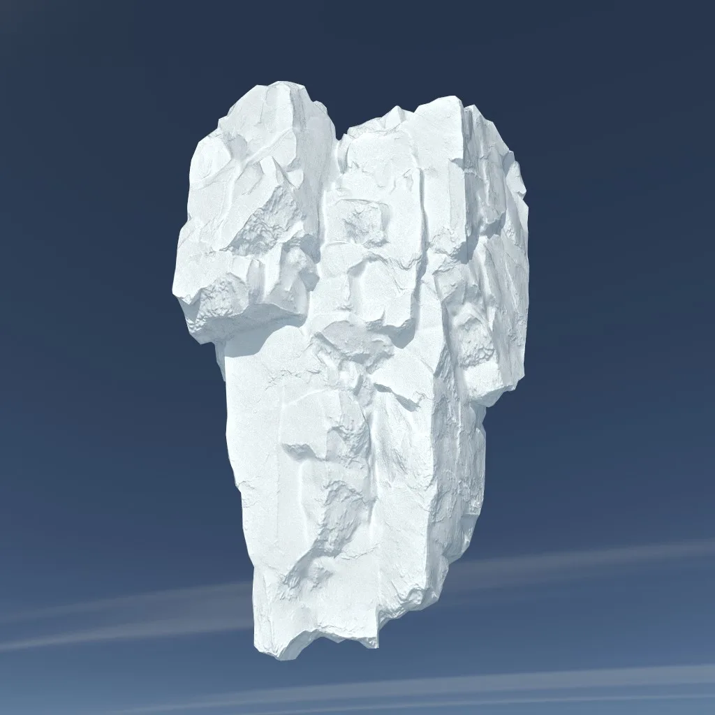 Low poly Floating Snow Iceberg 211207