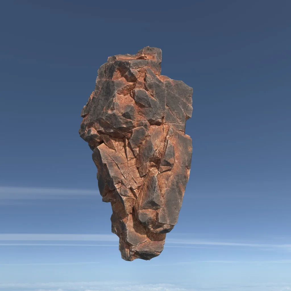 Low poly Desert Floating Island Rock Pack 211205