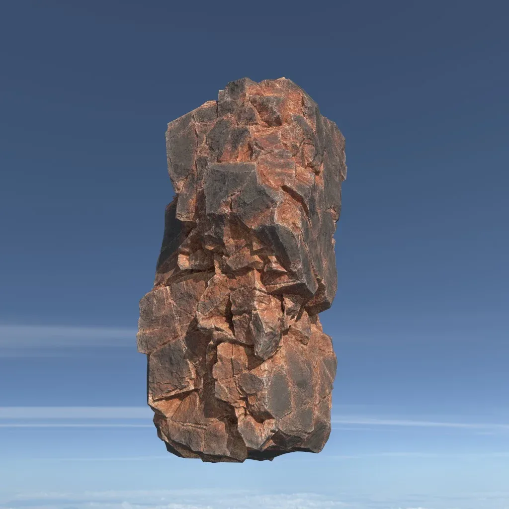 Low poly Desert Floating Island Rock Pack 211205