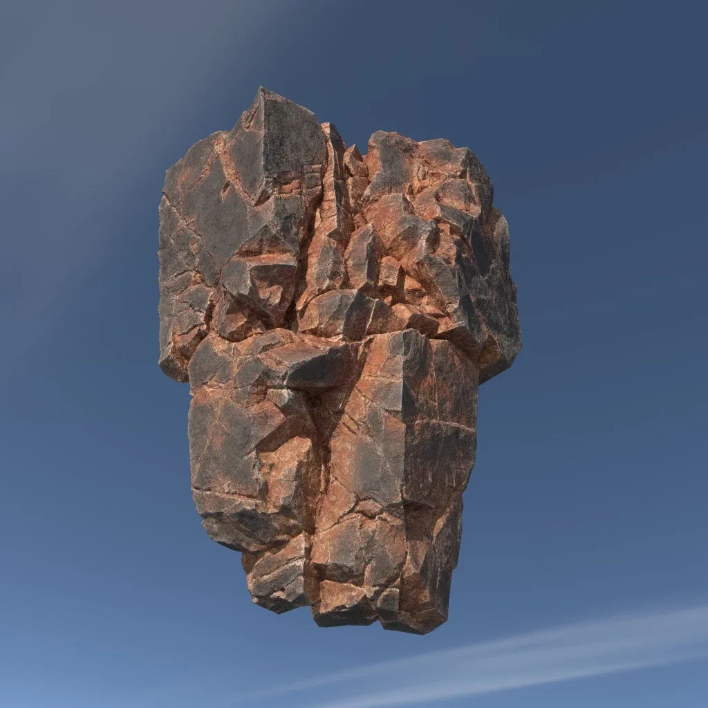 Low poly Desert Floating Island Rock Pack 211205