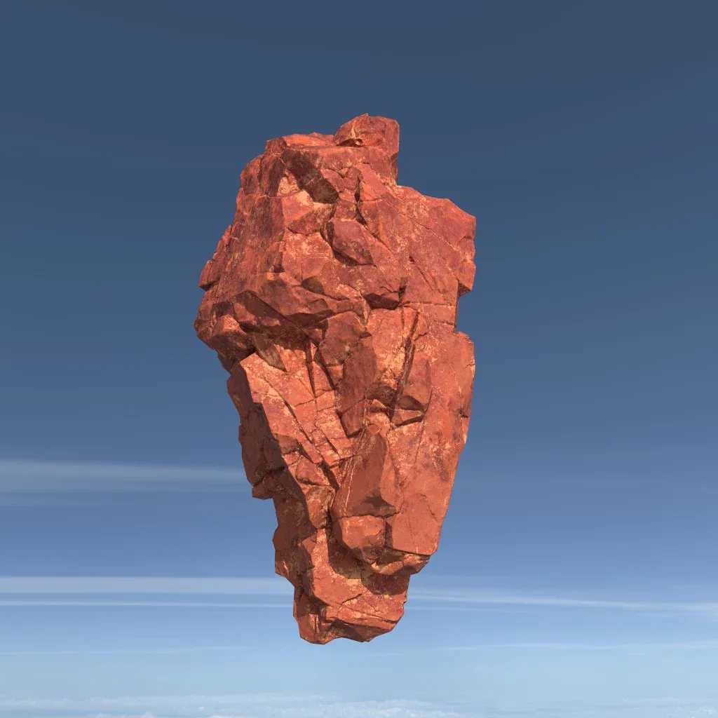 Low poly Sandstone Floating Island Rock Pack 211205