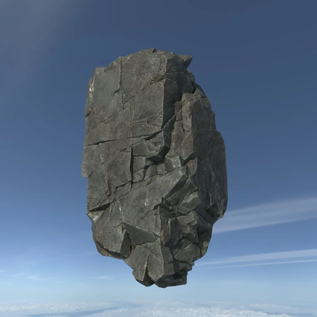 Low poly Floating Island Rock Pack 211205