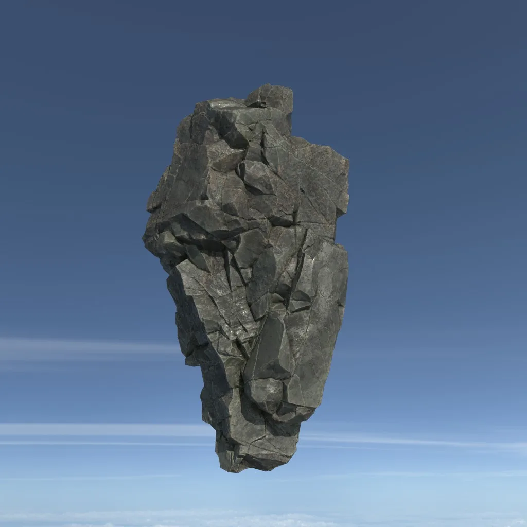 Low poly Floating Island Rock Pack 211205