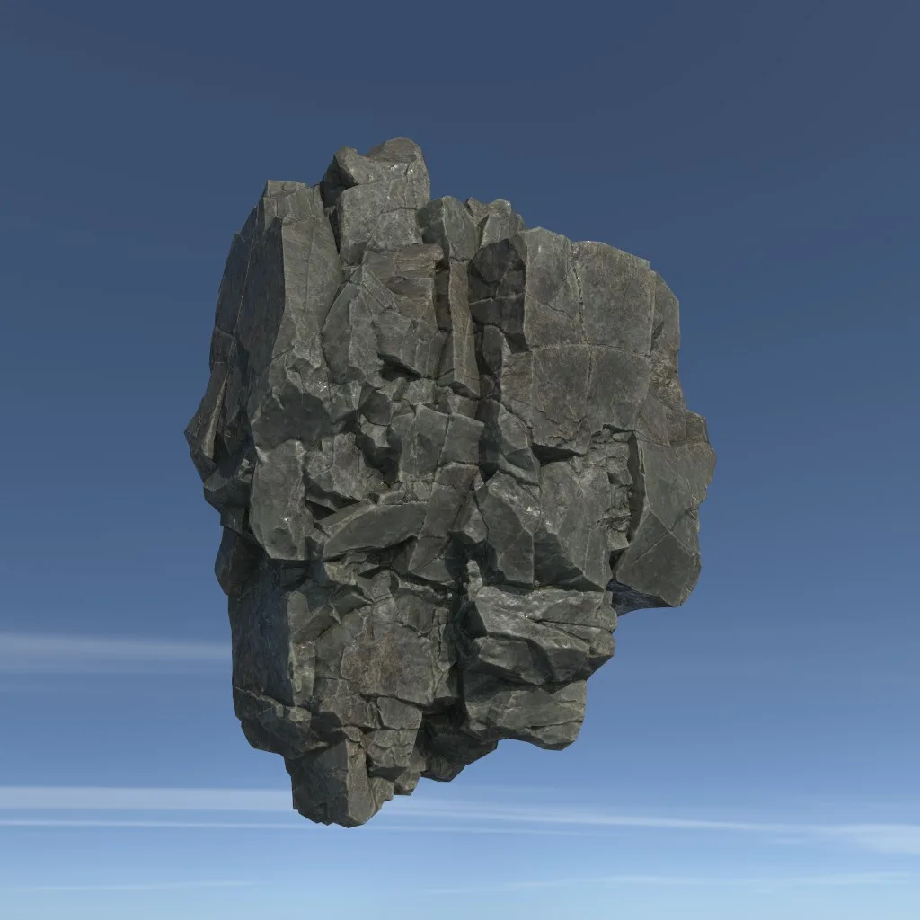 Low poly Floating Island Rock Pack 211205