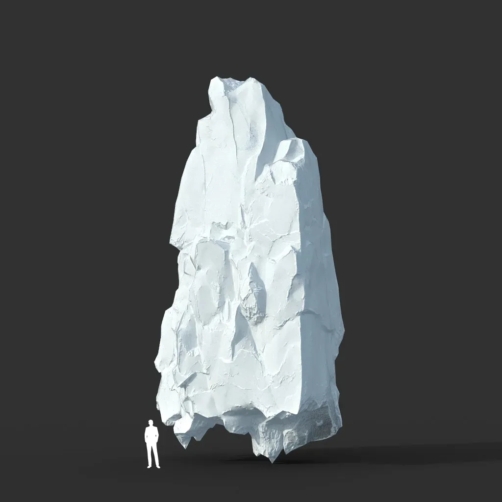 Low poly Snow Iceberg Modular 211129