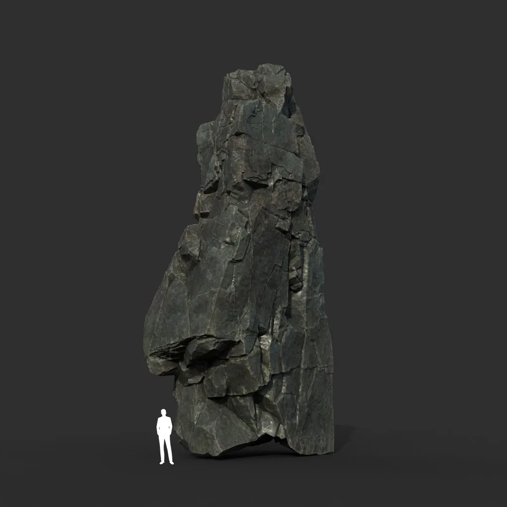 Low poly Sharp Black Cliff Modular 211126