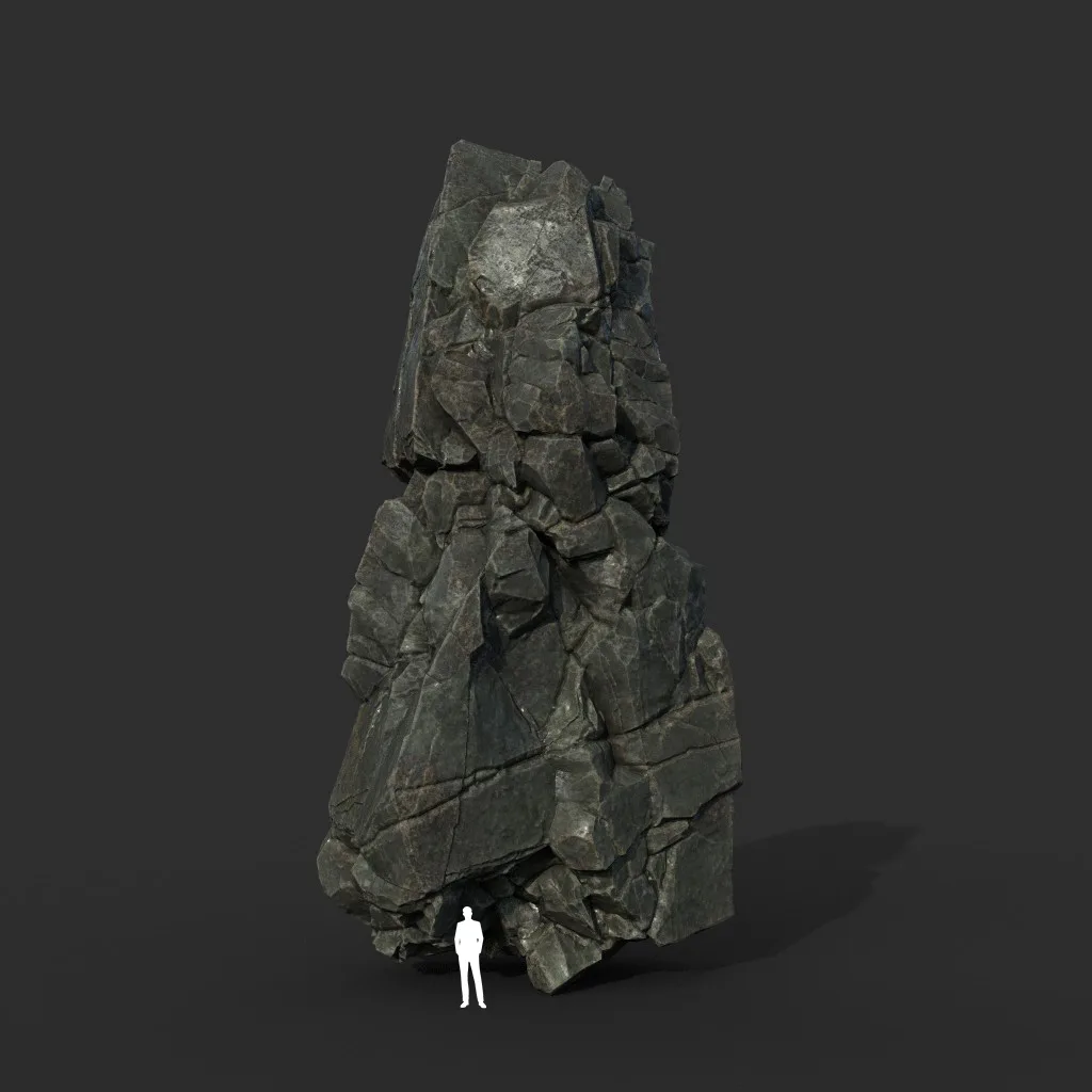 Low poly Sharp Black Cliff Modular 211126