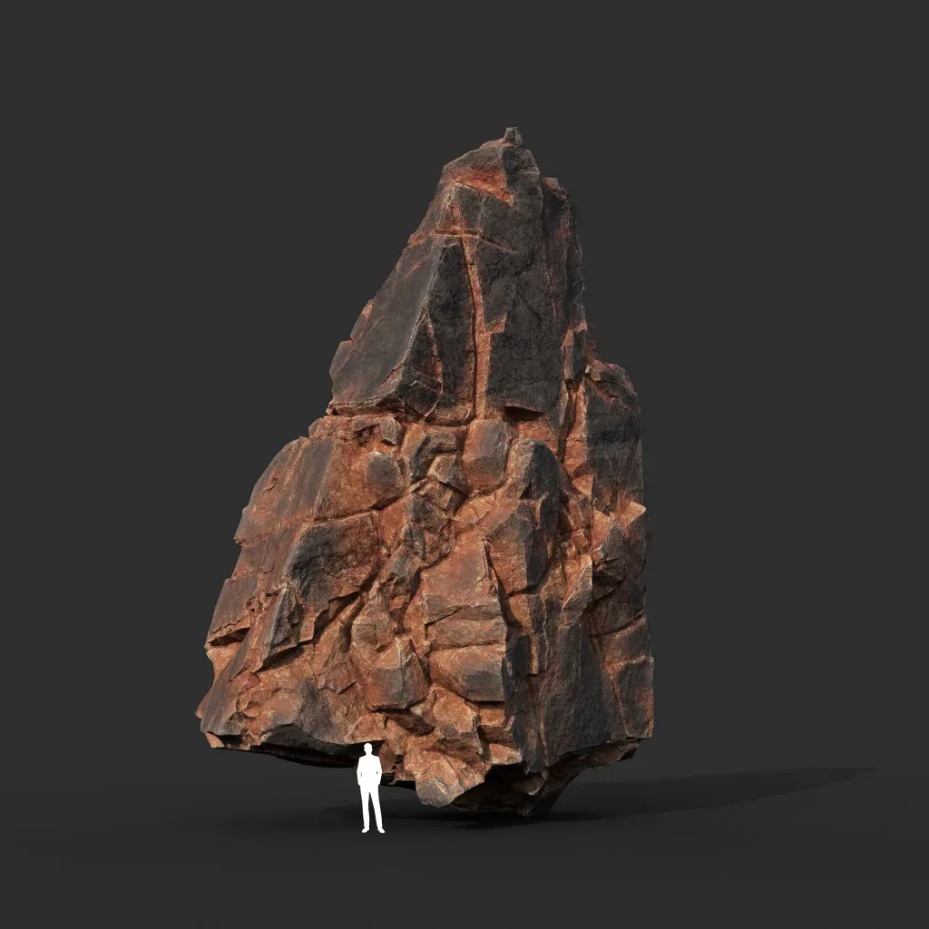 Low poly Black Yellow Cliff Modular 211126