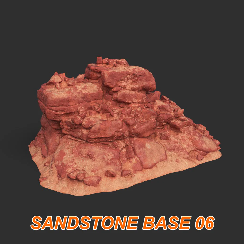 Low poly Crushed Soil Sandstone Base 210911