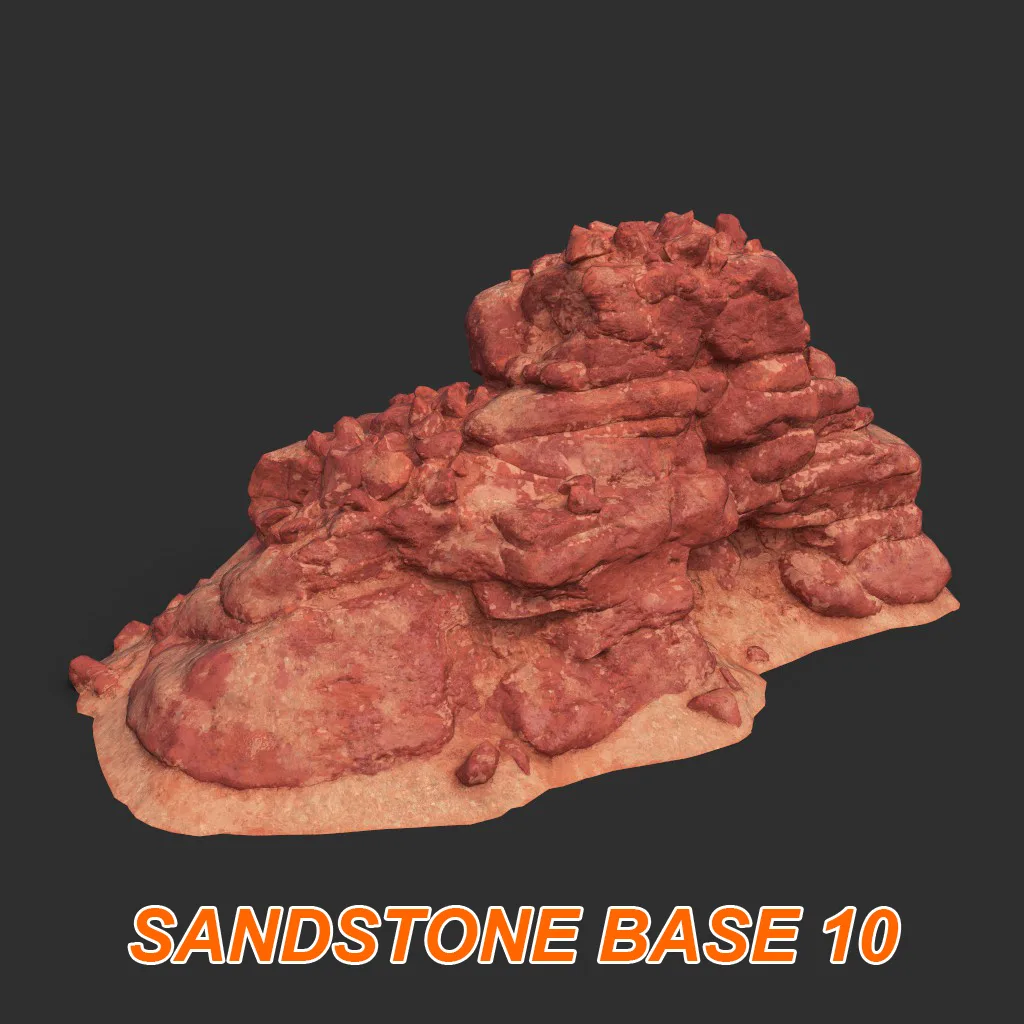 Low poly Crushed Soil Sandstone Base 210911