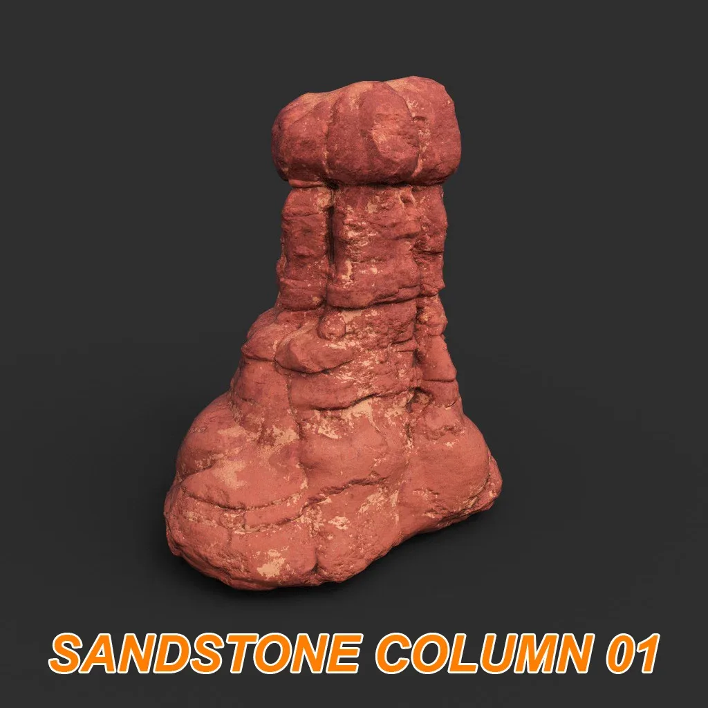 Low poly Sandstone Column 210907