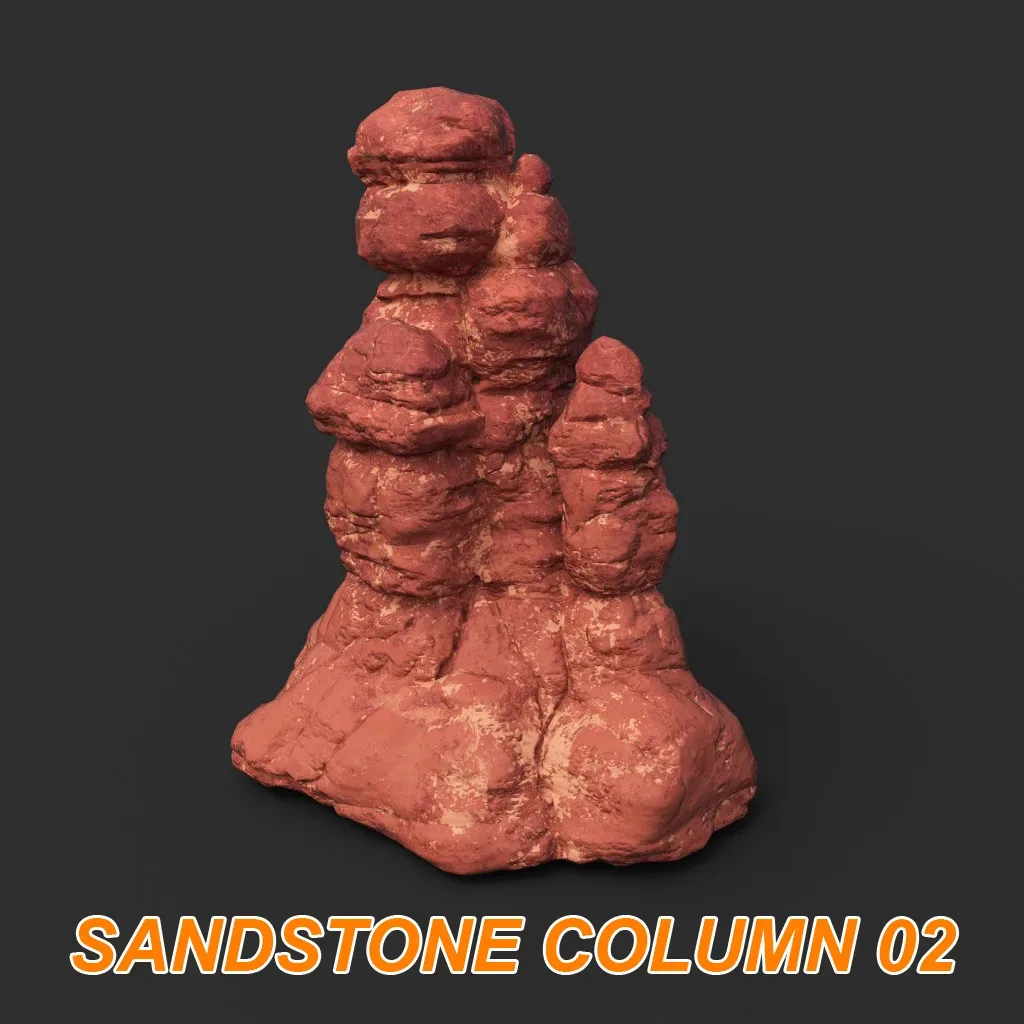 Low poly Sandstone Column 210907