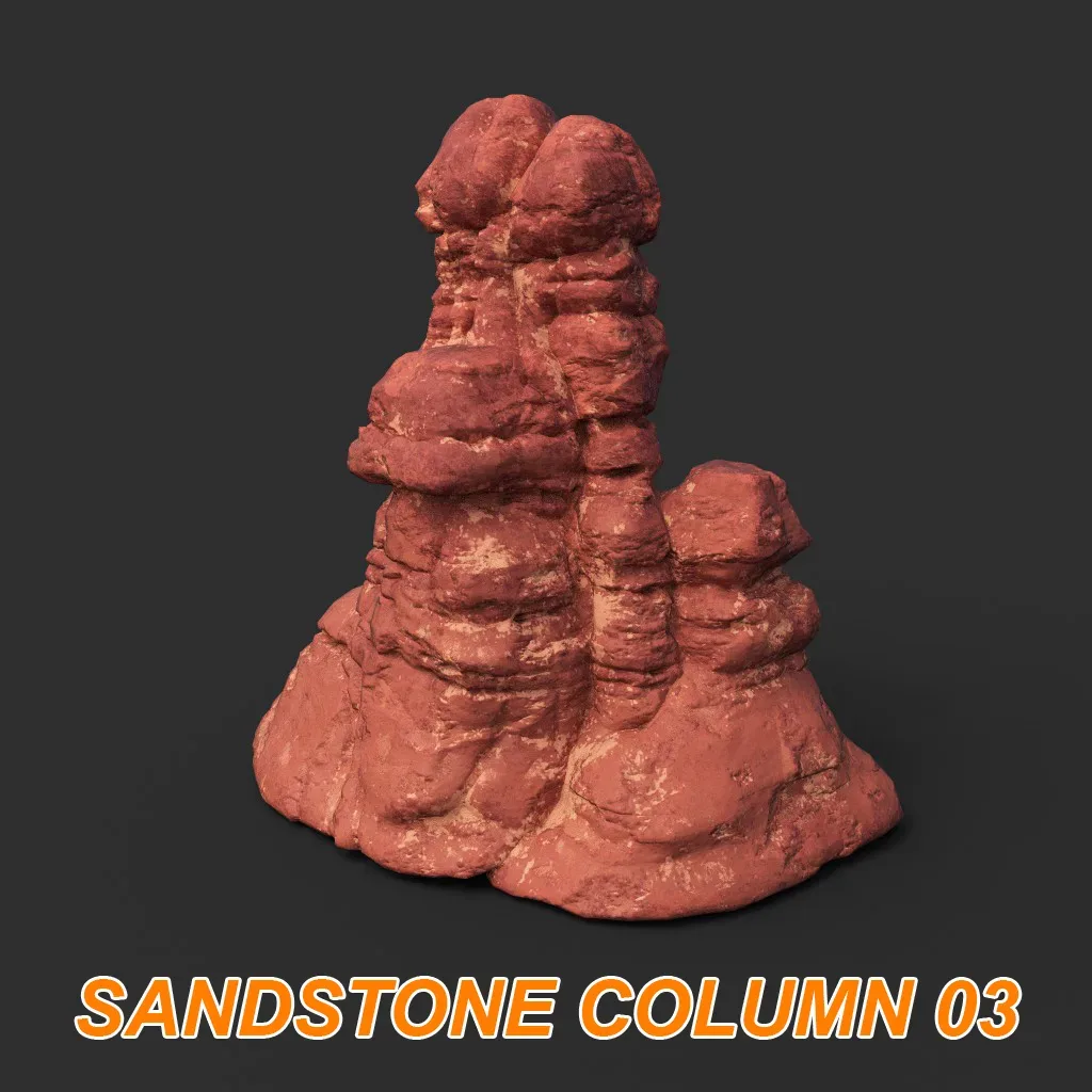 Low poly Sandstone Column 210907