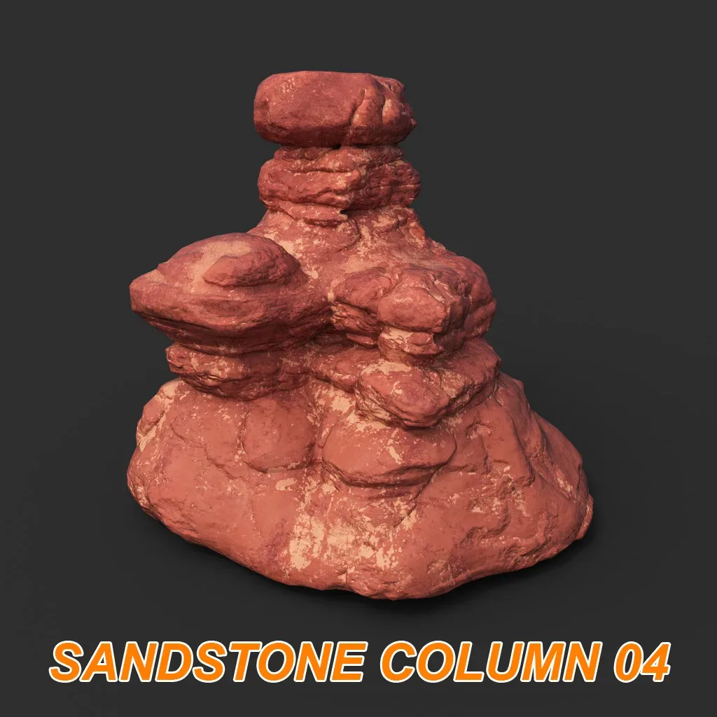 Low poly Sandstone Column 210907