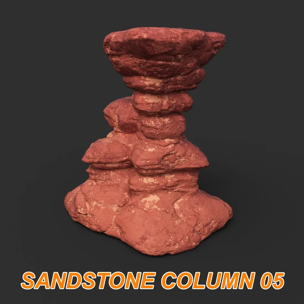 Low poly Sandstone Column 210907