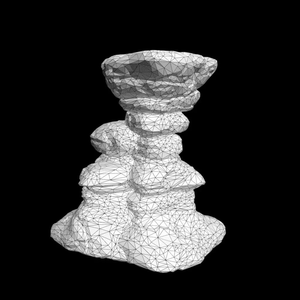 Low poly Sandstone Column 210907