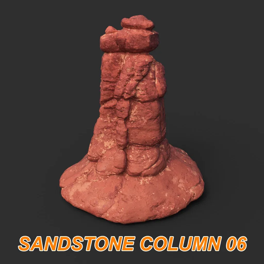 Low poly Sandstone Column 210907