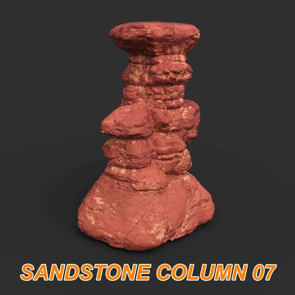 Low poly Sandstone Column 210907