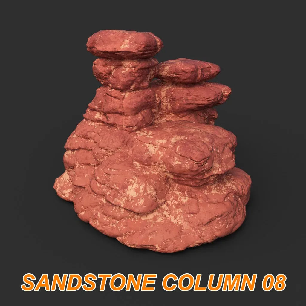 Low poly Sandstone Column 210907